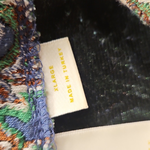 Anthropologie Sleeveless Paisley Top Blouse Preppy Green Size XL - Picture 14 of 14